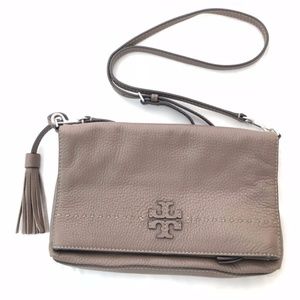 Tory Burch McGraw Fold-over Leather Crossbody
